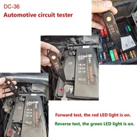 Noir 11.5x2.6cm testeur de Circuit de lumière de Test LED stylo électrique automatique pour la réparation de voiture véritable électricité virtuelle DC outils de Diagnostic