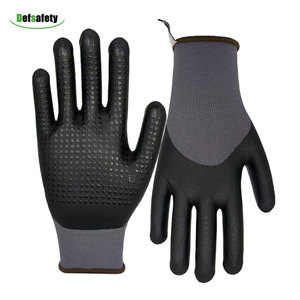 Wholesale 15 Gauge Nitrile Foam Work Safety <strong>Gloves</strong> Custom Logo Dots <strong>Grip</strong> Industrial Oil Resistant For Men - Product Image 2