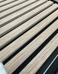 แผ่นผนังอะคูสติกโค้ง MDF ไม้ระแนงลาย 3 มิติ แผ่นปิดผิวแบบร่อง สำหรับบ้านและโรงแรม ดีไซน์แบบจำลอง 3 มิติ - Product Image 6