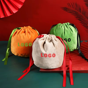 Customized Logo Round Bottom Velvet <b>Bags</b> Gift Packaging Candy <b>Bag</b> Custom Velvet Drawstring <b>Dust</b> Pouch - Product Image 3
