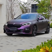 Vente en gros prix d'usine Film d'emballage de voiture en vinyle décoratif auto-adhésif en rouleau PET ultra brillant en métal violet foncé pour voiture