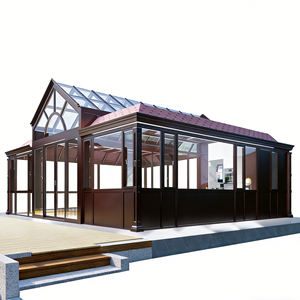 Invernadero <span class=keywords><strong>de</strong></span> Lujo con Techo <span class=keywords><strong>de</strong></span> Cristal, Doble Vidrio Templado Low-E, Marco <span class=keywords><strong>de</strong></span> Aluminio, Montaje Rápido, Ajustable para Dormitorio - Product Image 2