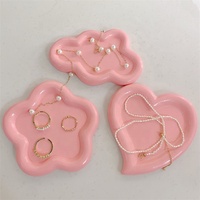 Plateau à bijoux en résine, forme nuage, cœur, fleur, plat de rangement décoratif pour vanité, présentoir de cadeaux