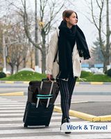 Sac fourre-tout en nylon matelassé grande capacité personnalisé pour femmes avec fermeture éclair, porte-gobelet et compartiment pour ordinateur portable