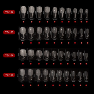 Punte per unghie francesi di colore trasparente a buon mercato all'ingrosso di alta qualità per unghie personalizzate trasparenti - Product Image 5