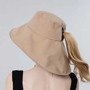 Nuevo diseño <span class=keywords><strong>de</strong></span> ala extendida, sombrero plegable para el sol grande, <span class=keywords><strong>cola</strong></span> <span class=keywords><strong>de</strong></span> <span class=keywords><strong>caballo</strong></span>, sombreros <span class=keywords><strong>de</strong></span> sombrilla <span class=keywords><strong>de</strong></span> poliéster <span class=keywords><strong>de</strong></span> gran tamaño para mujer - Product Image 2