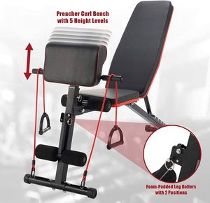 Adjustable <b>Weight</b> Indoor Fitness Gym Bench Press Supine Board Full-Body Workout with Foldable Abdominal Exercise Benches <b>Racks</b> - Product Image 4