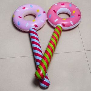 ของเล่นอมยิ้มหลากสีสันรูปค้อนสร้างสรรค์  ของเล่นเป่าลมรูปโดนัทพีวีซี - Product Image 3