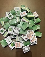 Ubin Mahjong Hijau Zamrud Baru Kustom: 160 Buah Terbuat dari Akrilik Amerika, Ubin Mahjong Akrilik Giok Amerika Berkualitas Tinggi