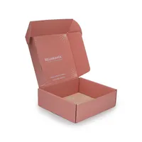 Отправка почтовых отправлений, коробка для печати, упаковка для переработанных почтовых отправлений, гофрированная картонная коробка, розовая упаковочная бумага с индивидуальным принтом