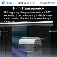 Pantalla LED de Película Transparente Delgada, Pantalla LED de Película de Cristal Flexible, Pantalla LED de Alta Transparencia para Publicidad en Ventanas de Vidrio