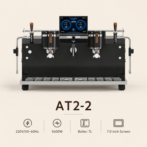 Machine à expresso commerciale AT2-2, 2 groupes, semi-automatique, avec pompe rotative et écran de 7,0 pouces, expresso commercial - Product Image 6