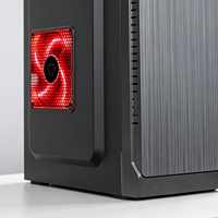 Boîtier PC de bureau gaming personnalisé Meway OEM, mini-tour avec façade en maille, en acier SPCC, ventilateur RGB, compatible MicroATX et alimentation ATX, vente en gros, noir