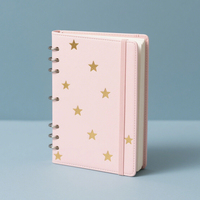 Cahier de planificateur de classeur d'affaires A5 en cuir PU à 6 anneaux, Journal d'écriture personnel A5 rechargeable avec boucle magnétique