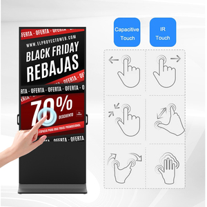Double Sided Digital Poster Speaker Shopping Mall Wayfinding Education Floor Standing Android OS Advertising SDK FL43-B350-LDZ F - Product Image 3