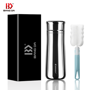Vaso de aislamiento al vacío de doble pared de galvanoplastia, botella de agua recta de acero inoxidable con tapa, botella de agua potable - Product Image 2