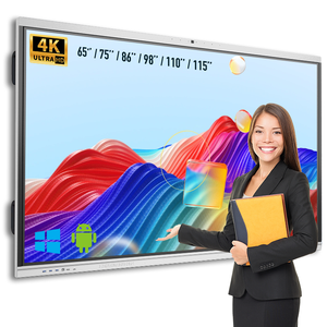 หน้าจอไวท์บอร์ดอัจฉริยะแบบอินเทอร์แอคทีฟขนาด 65 75 นิ้ว ความละเอียด 4K พร้อมหน้าจอสัมผัสแบบออลอินวัน IFPD ได้รับการรับรองมาตรฐาน CE FCC Rohs - Product Image 1