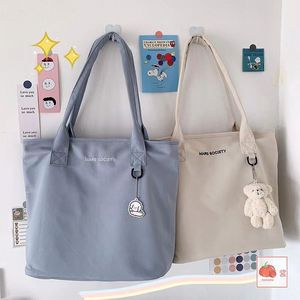 Sacs de shopping en toile écologique avec logo personnalisé, bleu/noir/rose/blanc avec poignée et fermeture éclair, vente en gros - Product Image 2