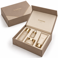 Coffret cadeau de soins de la peau personnalisé, emballage en papier rigide de luxe avec insert en EVA pour sérum, crème, lotion, marques de beauté