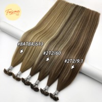 Extensions de cheveux en kératine à pointe plate Fasimei, qualité professionnelle pour salon, cheveux vierges européens doublement étirés, mini pointe en K