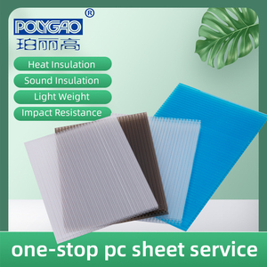 POLYGAO <span class=keywords><strong>Transparent</strong></span> nid d'abeille <span class=keywords><strong>Polycarbonate</strong></span> feuille creuse 6-16mm d'épaisseur Uv couvert PC nid d'abeille - Product Image 2
