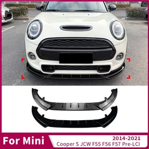 ลิ้นกันชนหน้าสำหรับ Mini Cooper S JCW F55 F56 F57 Pre-LCI 2014-2021 สปอยเลอร์หน้า ชุดแต่ง ชุดปรับแต่ง - Product Image 1
