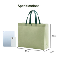 Eco-vriendelijke thermische herbruikbare unisex boodschappentas van non-woven materiaal met folievoering, zelfklevende sluiting en waterdichte koeltas voor