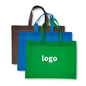 Large Custom Logo Pp Spunbond Bag Eco Lamninated Supermarket Recycled Reusable Carry Rpet Bag Non Woven Shopping Tote Bags