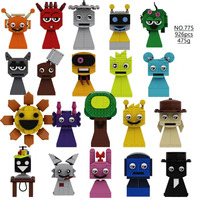 Modèles de blocs de construction miniatures de personnages de monstres de dessins animés, ornement de collection de bureau pour l'affichage de scènes