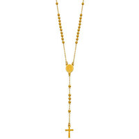 Collar de Rosario Religioso de Acero Inoxidable 316L, Chapado en Oro de 14k y 18k, con Cuentas, Estilo Medieval Vintage, para Mujer