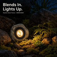 Lampe solaire murale en résine avec lumière chaude 30lm pour jardin