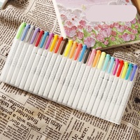 Surligneur double embout Macaron, marqueur de couleur douce superposable pour notes d'étudiant, scrapbooking et dessin