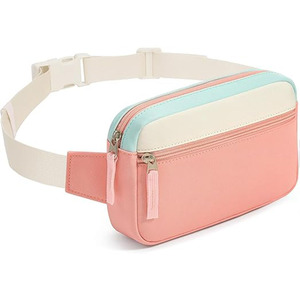 <span class=keywords><strong>Riñonera</strong></span> Personalizada para Niñas Adolescentes, Linda y Moderna, con Bloques de Color, Bolsa de Cintura, Bandolera, con Correa Ajustable para Viajes y Actividades al Aire Libre - Product Image 1