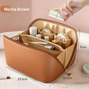Custom Logo PU <b>Makeup</b> <b>Bag</b> Waterproof Leather Cosmetic <b>Bag</b> <b>Large</b> Capacity Portable Travel Toiletry Zipper Beauty Storage - Product Image 6