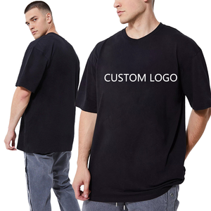 T-shirt tissé unisexe personnalisé pour le hip-hop, 100 % coton, haute qualité, coupe oversize, lourd, anti-boulochage, uni, Pro Club Homme - Product Image 2