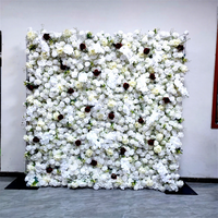 Mur de fleurs artificielles enroulable DKB sur mesure, vente en gros, pour décoration de maison, fêtes et événements