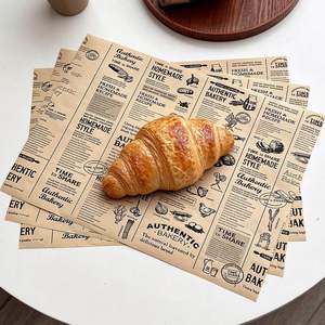 Custom Logo Printed Biodegradable Eco-Friendly Disposable <b>Wrapping</b> <b>Paper</b> Food Grade Greaseproof Coated for Sandwich - Product Image 1
