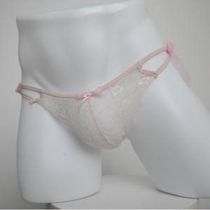 Slip <span class=keywords><strong>perizoma</strong></span> da <span class=keywords><strong>uomo</strong></span> europeo-americano sexy a vita bassa, in pizzo floreale <span class=keywords><strong>rosa</strong></span>, in poliestere, intimo erotico traspirante con set JJ - Product Image 1