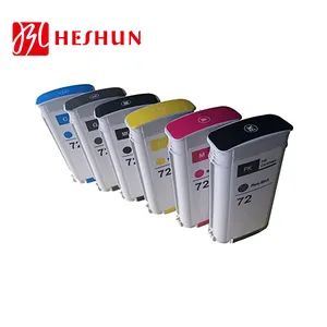 Heshun 72 प्रीमियम Remanufactured रंग स्याही कारतूस के लिए संगत Designjet T1100 T610 T1300 एक T790 एक प्रिंटर