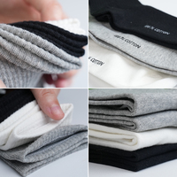 Chaussettes pour hommes en coton 100% respirant, antidérapant, antibactérien, tricotées, décontractées, printemps-automne