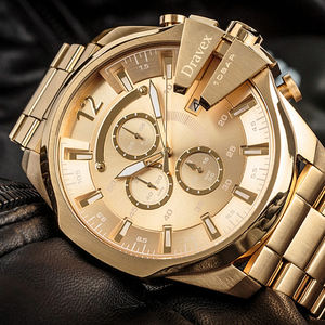 นาฬิกาควอตซ์หรูหราสำหรับผู้ชาย ยี่ห้อดัง DS รุ่น DZ4360 หน้าปัดใหญ่ สแตนเลสสตีล กันน้ำ ระบบแสดงเวลาสองเขตเวลา กลไก ETA - Product Image 2