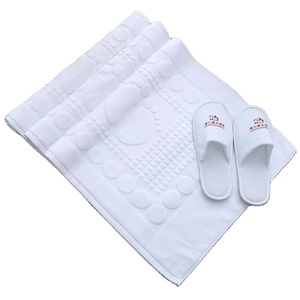 Bán Buôn Khách Sạn 100% Cotton Chống Trượt Không Trượt Mềm Phòng Tắm Thảm Đặt - Product Image 1