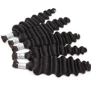 Cheveux en vrac en gros 100g 11A usine alignée cuticule en gros vierge vietnamien Extension de cheveux humains vague profonde couleur naturelle - Product Image 1