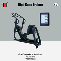 Máquina de entrenamiento de rodilla alta con pantalla digital, riel de movimiento curvo, doble pasamanos y ruedas de transporte para equipos de fitness comerciales