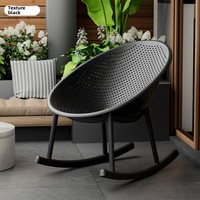 Nordique moderne en plastique Chaise longue Simple adulte couchage inclinable pour la maison salon balcon Internet-célèbre creux à bascule