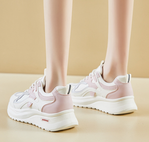 ZEYOE Zapatos Deportivos y para Caminar para Mujer, Estilo Coreano, Primavera 2026, Transpirables, con Suela Gruesa de PU, con Cordones - Product Image 3