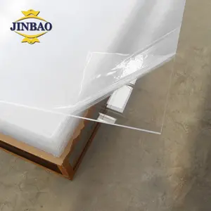 Jinbao vidro acrílico de folha transparente, folha acrílica para móveis, material primo de acrílico 1220*2440mm 8mm 100% virgem lucite mma