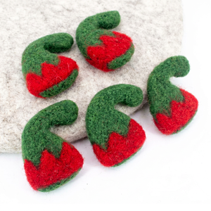 Lot de bonnets de Noël en feutre rouge et blanc pour enfants, ornements faits à la main, décorations à suspendre à l'arbre, ensemble cadeau - Product Image 4