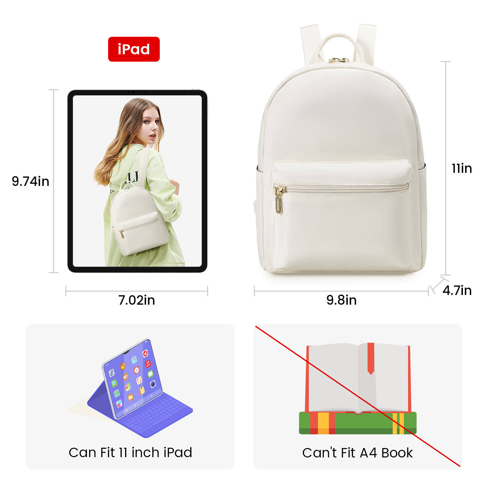 LOVEVOOK Fashion Girls Mini Backpack Purse Ladies Travel Quality Nylon Bag  Lightweight Anti-theft Casual Women' Backpacks