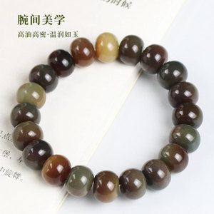 สร้อยข้อมือรากโพธิ์สามสี 10x13 มม. หินธรรมชาติ เครื่องประดับสำหรับสวมใส่ทุกวันสำหรับทุกเพศ - Product Image 2